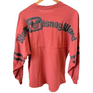 Walt Disney World Spirit Jersey Long Sleeve Pullover Shirt Rust Color Size Small